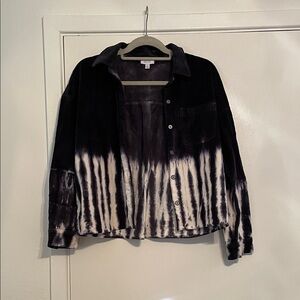 True Craft Black and White Tie-Dye Jacket